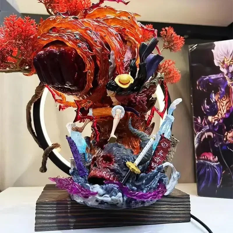 One Piece: Luffy LED Statue | Flame King Edition