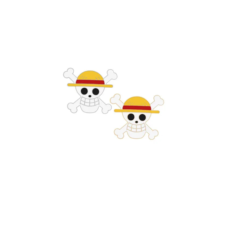 One Piece Straw Hat Crew Metal Pin | Luffy Jolly Roger Badge
