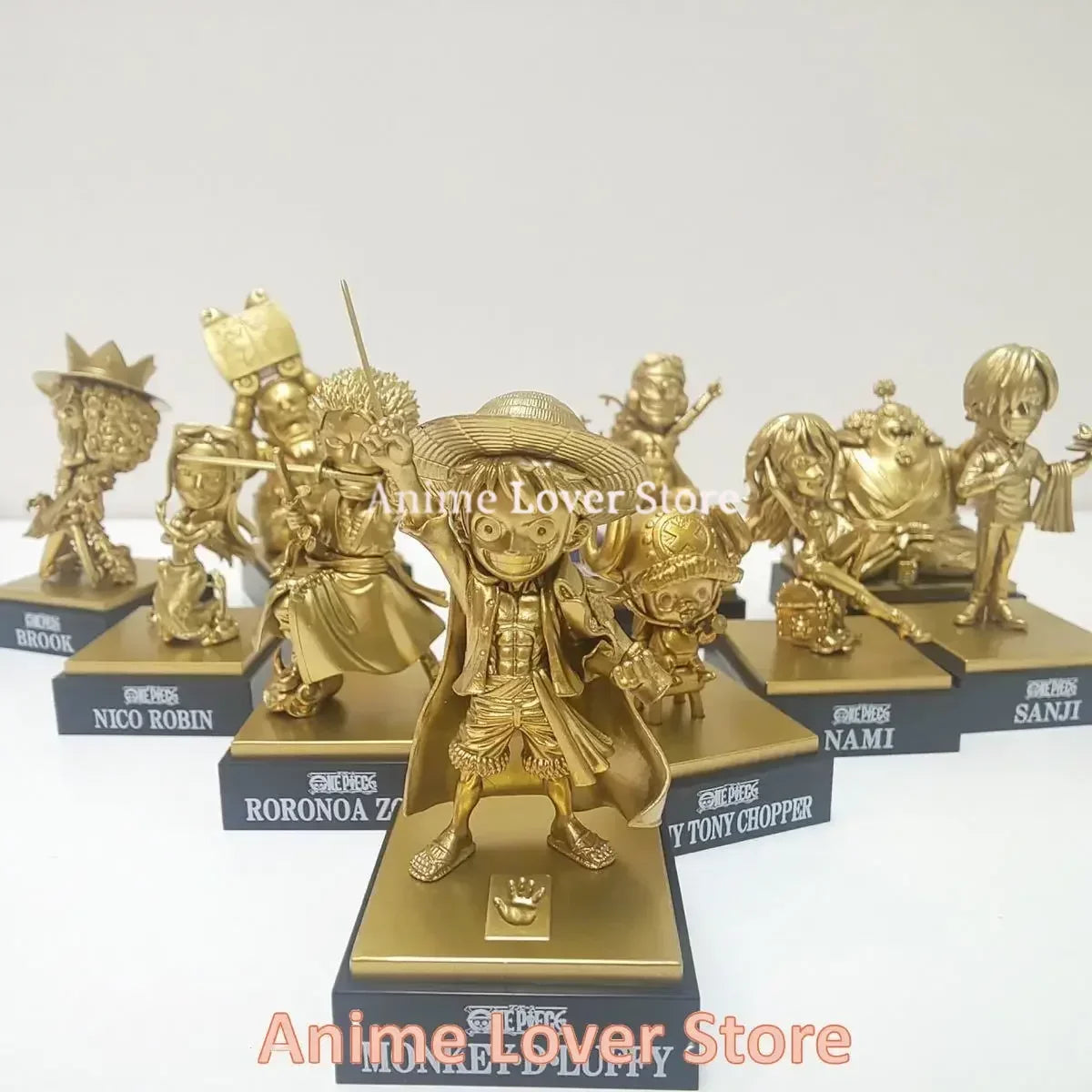 BANDAI original One Piece Gold Edition: Mini figures – Full crew set