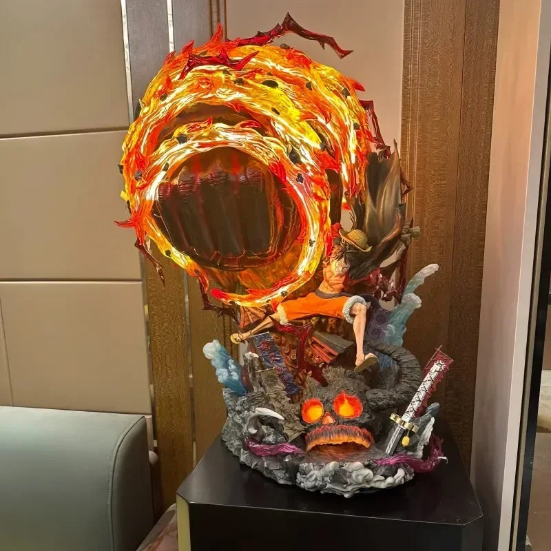 One Piece: Luffy LED Statue | Flame King Edition