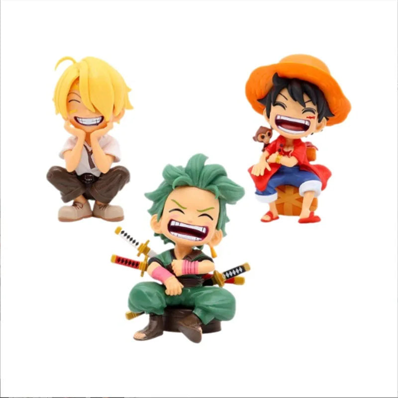 One Piece: Chibi Smiles Figure Set | Luffy, Zoro & Sanji