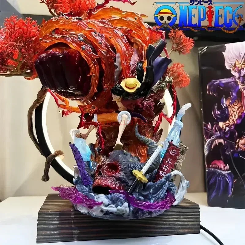 One Piece: Luffy LED Statue | Flame King Edition