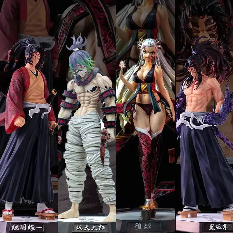 Action figures of Demon Slayer characters