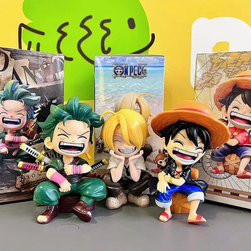 One Piece: Chibi Smiles Figure Set | Luffy, Zoro & Sanji