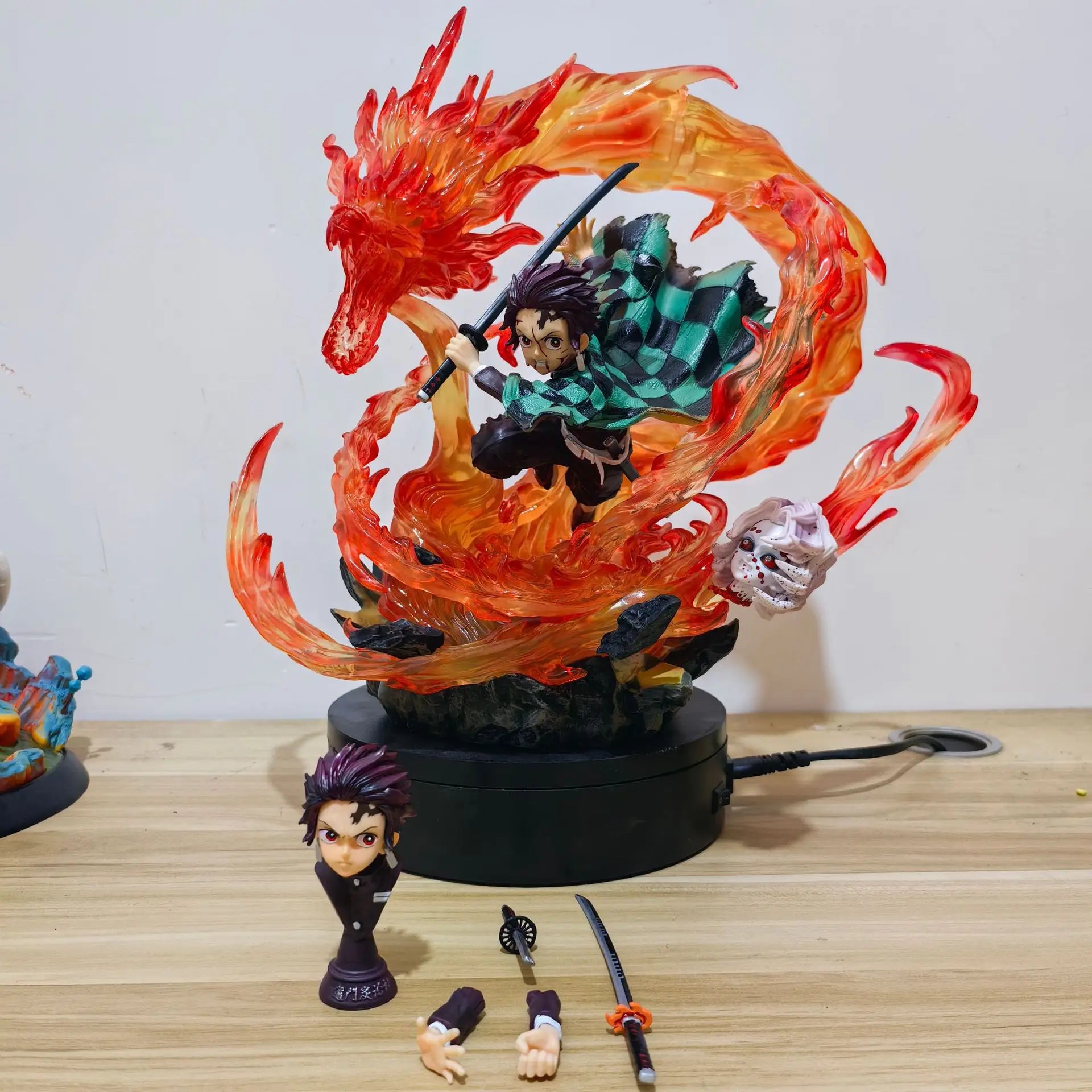 Demon Slayer Tanjiro Kamado Sun Halo Dragon Head Dance